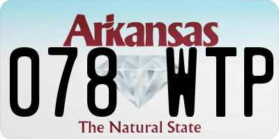 AR license plate 078WTP