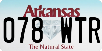 AR license plate 078WTR