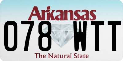 AR license plate 078WTT