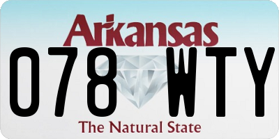 AR license plate 078WTY