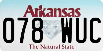 AR license plate 078WUC