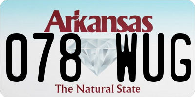 AR license plate 078WUG