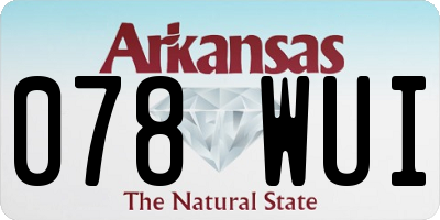 AR license plate 078WUI