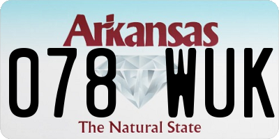 AR license plate 078WUK