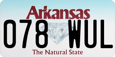 AR license plate 078WUL