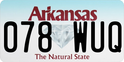 AR license plate 078WUQ