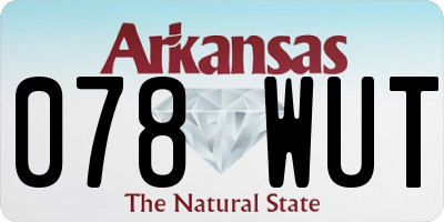 AR license plate 078WUT