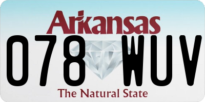 AR license plate 078WUV