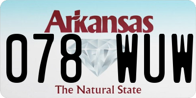 AR license plate 078WUW