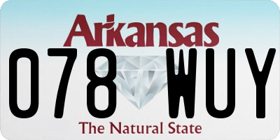 AR license plate 078WUY