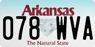 AR license plate 078WVA