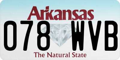 AR license plate 078WVB