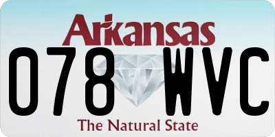 AR license plate 078WVC