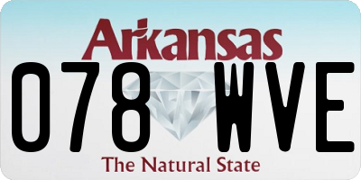 AR license plate 078WVE