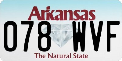 AR license plate 078WVF