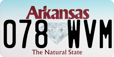 AR license plate 078WVM