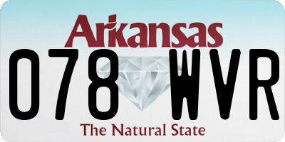 AR license plate 078WVR