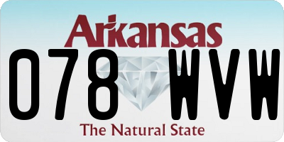 AR license plate 078WVW