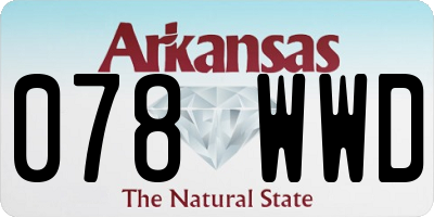 AR license plate 078WWD