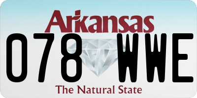 AR license plate 078WWE