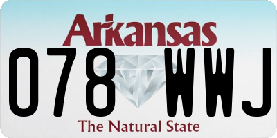 AR license plate 078WWJ