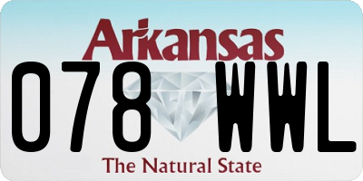 AR license plate 078WWL