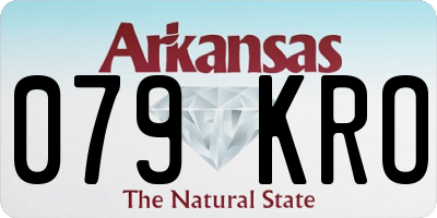 AR license plate 079KRO