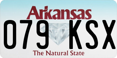 AR license plate 079KSX