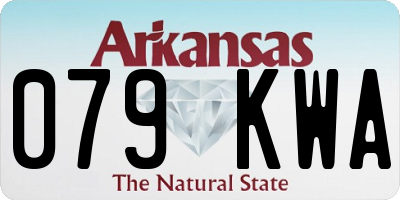 AR license plate 079KWA