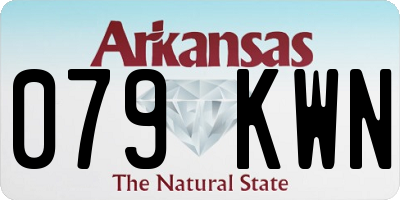 AR license plate 079KWN