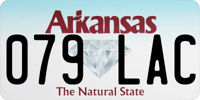 AR license plate 079LAC