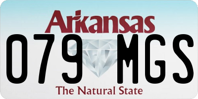 AR license plate 079MGS