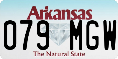 AR license plate 079MGW
