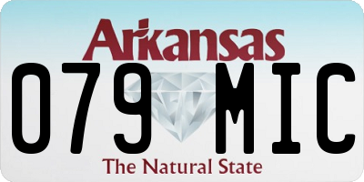 AR license plate 079MIC