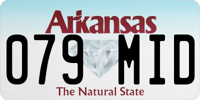 AR license plate 079MID