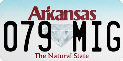 AR license plate 079MIG