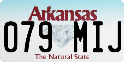 AR license plate 079MIJ