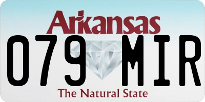 AR license plate 079MIR