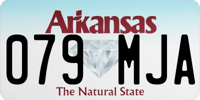 AR license plate 079MJA