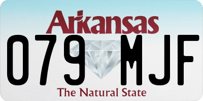 AR license plate 079MJF