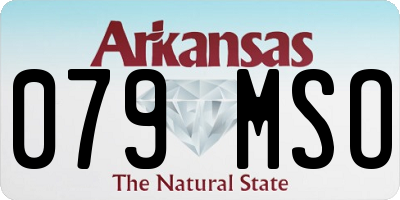 AR license plate 079MSO