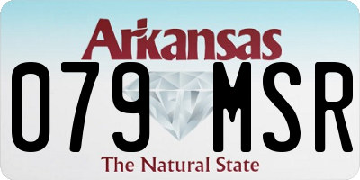 AR license plate 079MSR