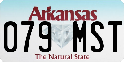 AR license plate 079MST