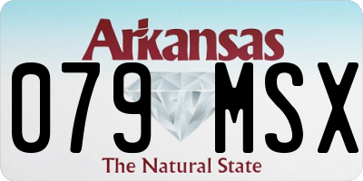 AR license plate 079MSX