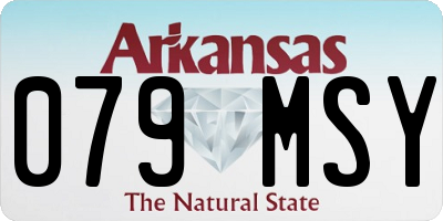 AR license plate 079MSY