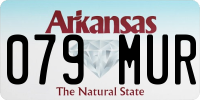 AR license plate 079MUR