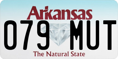 AR license plate 079MUT