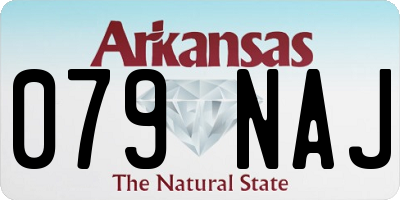AR license plate 079NAJ