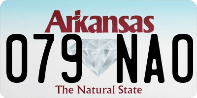 AR license plate 079NAO