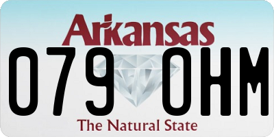 AR license plate 079OHM